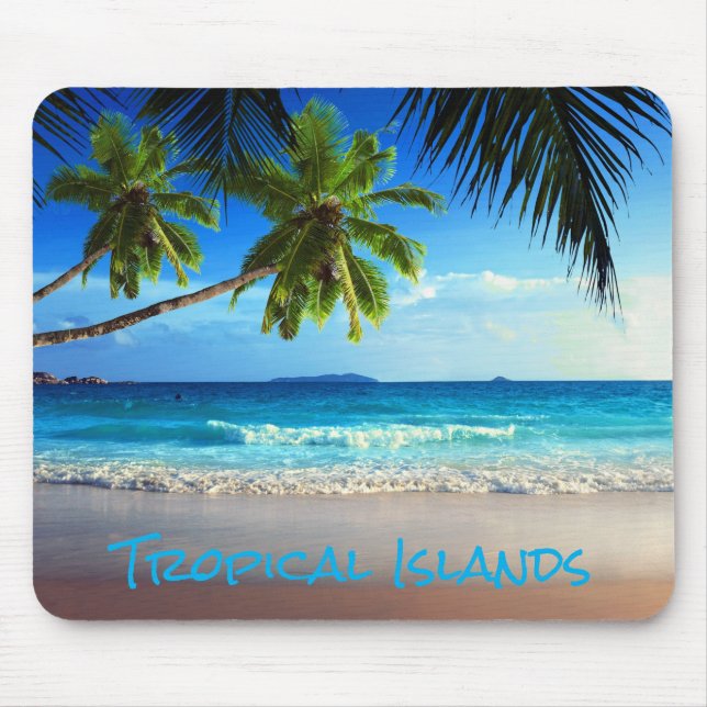 Tropical Paradise Beach Mouse Pad (Front)