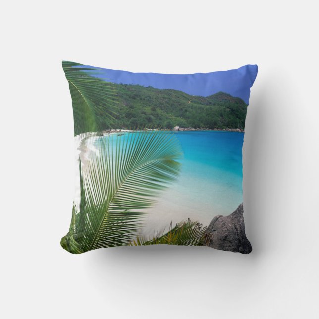 Tropical Paradise Beach Pillow (Front)