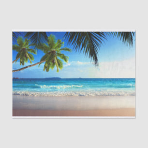 Tropical Paradise Beach Tissue Paper