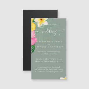 Tropical Paradise Beach Wedding Vibrant Florals