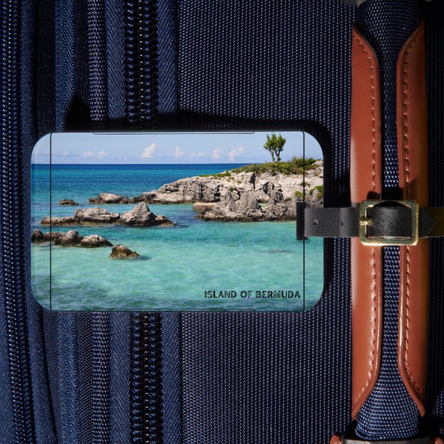Tropical Paradise Bermuda Luggage Tag (Front Insitu 4)