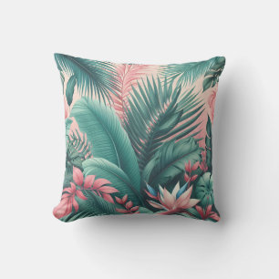Tropical Paradise Botanical Pattern Cushion