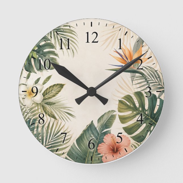 Tropical Paradise Clock Face (Front)