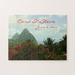 Tropical Paradise Customisable Wedding Puzzle