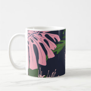 Tropical Paradise: Exotic Leaves and Flowers Coffee Mug
