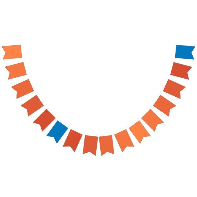 Tropical Paradise Gradient Mango to Ocean Blue  Bunting (All)