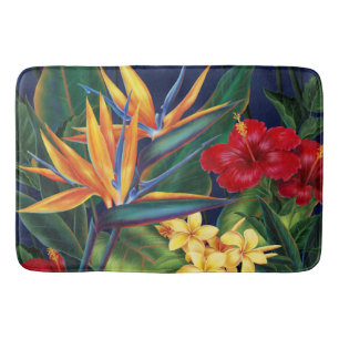 Tropical Paradise Hawaiian Floral Bath Mat
