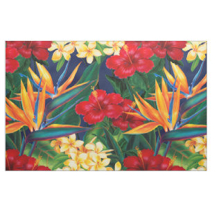 Tropical Paradise Hawaiian Floral Fabric
