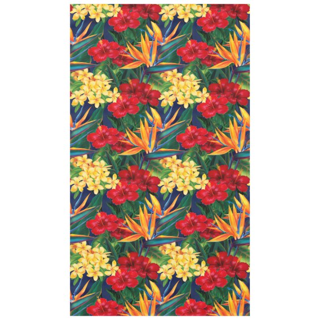 Tropical Paradise Hawaiian Floral Tablecloth (Front)