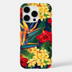 Tropical Paradise Hawaiian Floral Vertical  iPhone 16 Pro Case