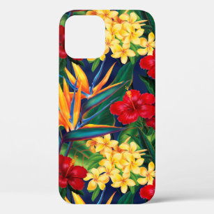 Tropical Paradise Hawaiian Floral Vertical  iPhone 12 Pro Case