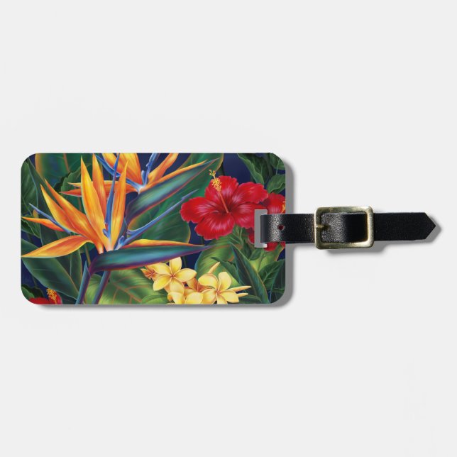 Tropical Paradise Hawaiian Luggage Tags (Front Horizontal)