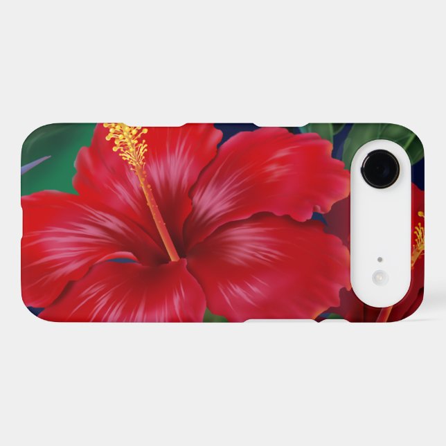 Tropical Paradise Hibiscus Hawaiian Case-Mate iPhone Case (Back (Horizontal))