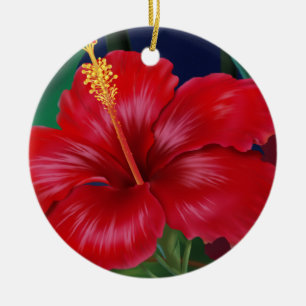 Tropical Paradise Hibiscus Ornaments