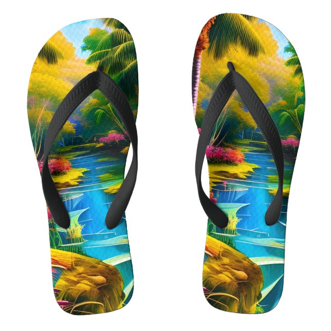Tropical Paradise II Thongs (Footbed)