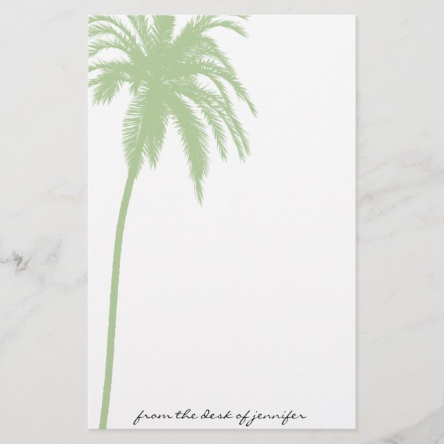 Tropical Paradise in Green Stationery (Front)
