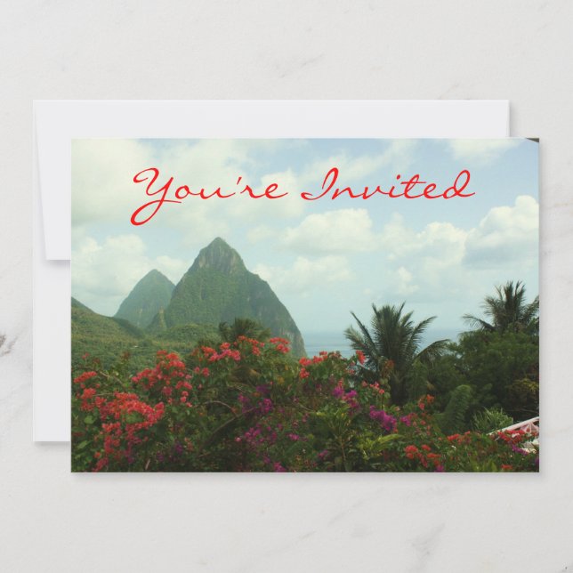 Tropical Paradise Invitation (Front)