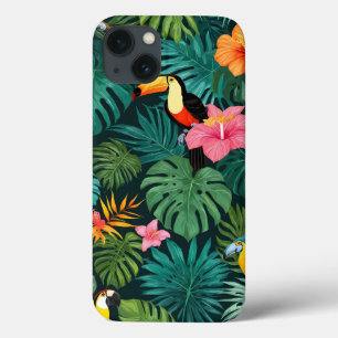 Tropical Paradise Jungle Pattern iPhone 13 Case