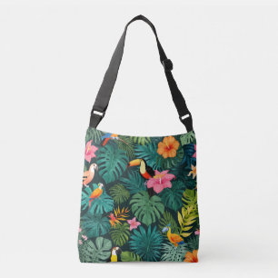 Tropical Paradise Jungle Pattern Crossbody Bag