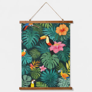 Tropical Paradise Jungle Pattern Hanging Tapestry