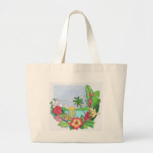 Tropical Paradise Large Tote Bag