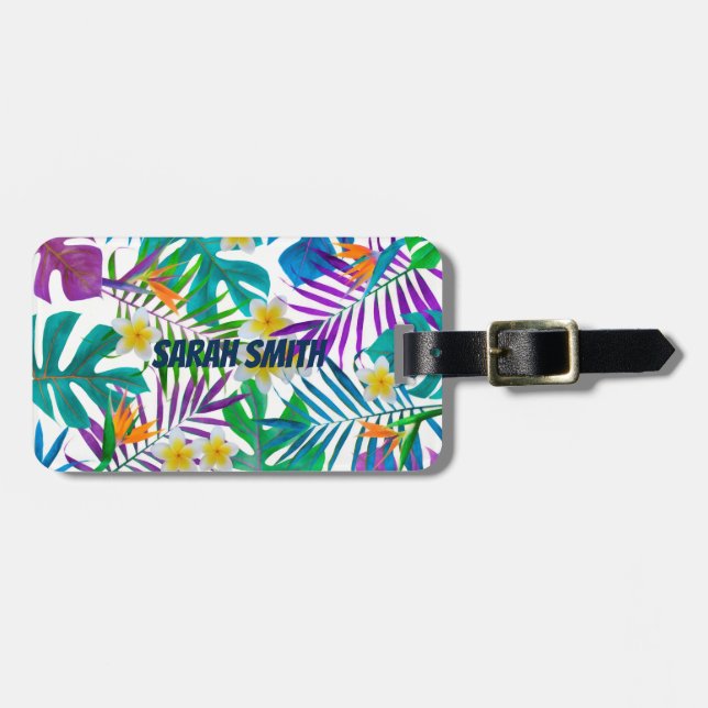 Tropical Paradise Luggage Tag (Front Horizontal)