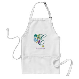 Tropical Paradise Monogram Name Elizabeth Standard Apron