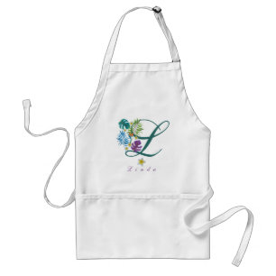 Tropical Paradise Monogram Name Linda Standard Apron