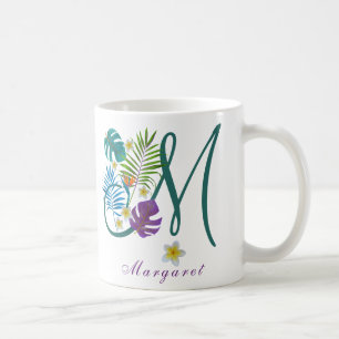Tropical Paradise Monogram Name Margaret Coffee Mug