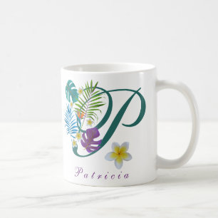 Tropical Paradise Monogram Name Patricia Coffee Mug