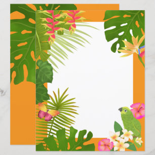 Tropical Paradise Orange Blank