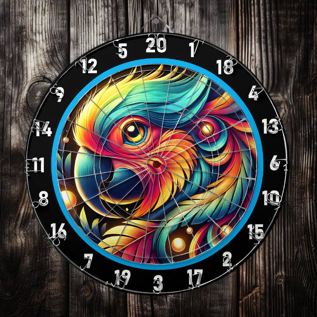 Tropical Paradise Parrot Dartboard Decor (Creator Uploaded)
