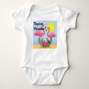 Tropical Paradise Pink Flamingo - Baby Jersey Body Baby Bodysuit