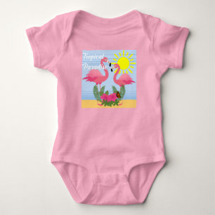 Tropical Paradise Pink Flamingo - Baby Jersey Body Bodysuit