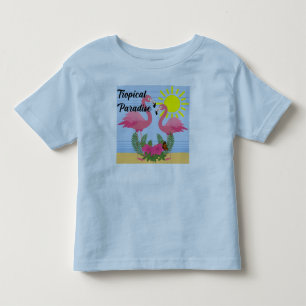 Tropical Paradise Pink Flamingo - Toddler Fine Jer T-Shirt