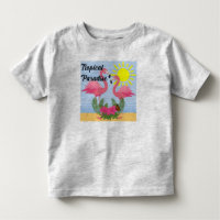 Tropical Paradise Pink Flamingo - Toddler Fine Jer