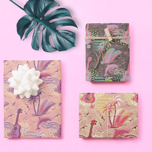 Tropical Paradise pink  Wrapping Paper Sheet
