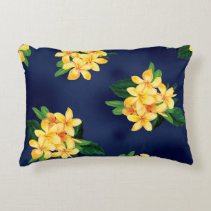 Tropical Paradise Plumeria Hawaiian Decorative Cushion