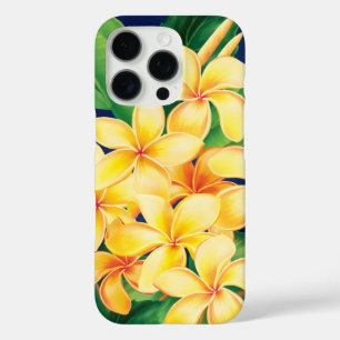 Tropical Paradise Plumeria Hawaiian Illustration C iPhone 16 Pro Case