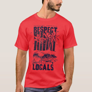 Tropical Paradise Respect Locals Save Sharks Vinta T-Shirt