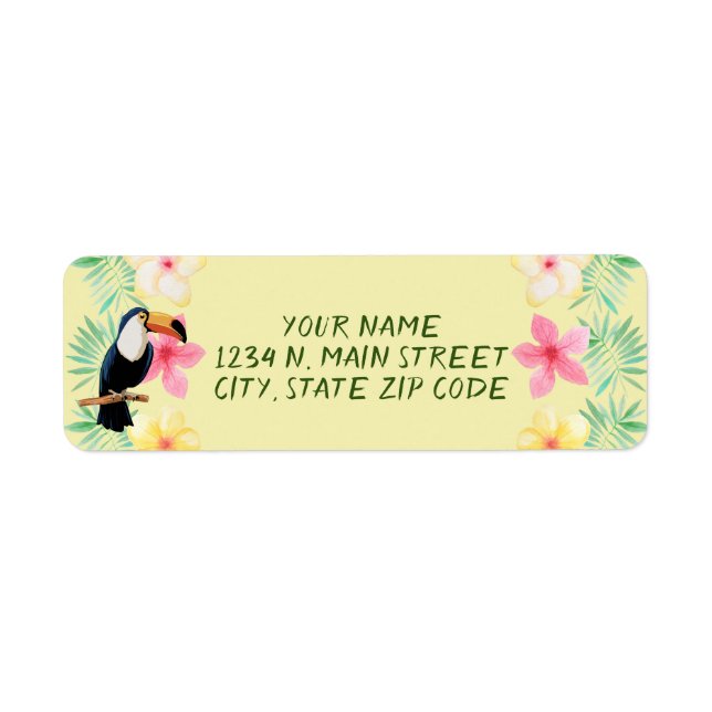 Tropical Paradise Return Address Label (Front)