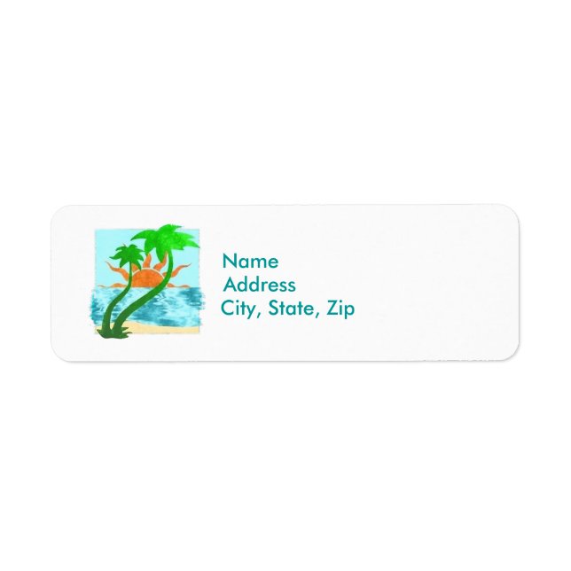 TROPICAL PARADISE RETURN ADDRESS LABEL (Front)