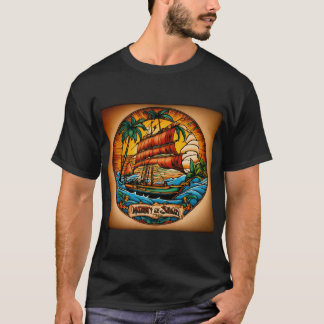 Tropical Paradise Sailor Jerry Tattoo-Inspired T-S T-Shirt