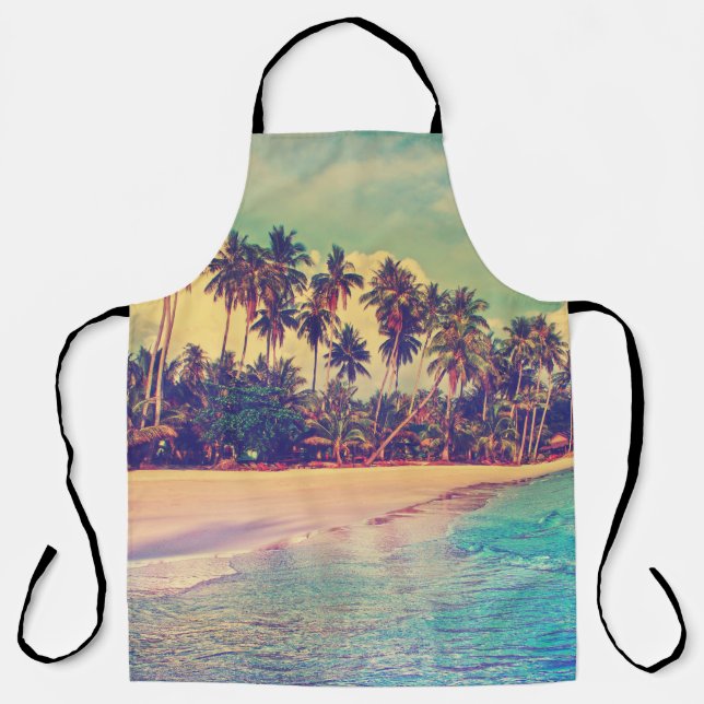Tropical paradise: sea, hotel, beach. apron (Front)
