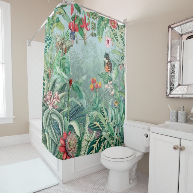 Tropical Paradise Shower Curtain (In Situ)
