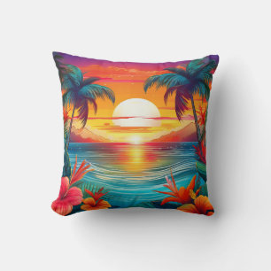 Tropical Paradise Sunset Cushion