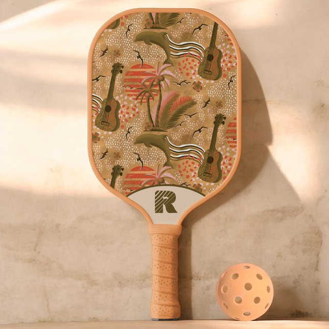 Tropical Paradise tan  Pickleball Paddle (Creator Uploaded)
