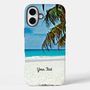 Tropical Paradise template, personalise iPhone 16 Plus Case