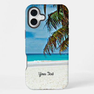 Tropical Paradise template, personalise iPhone 16 Plus Case