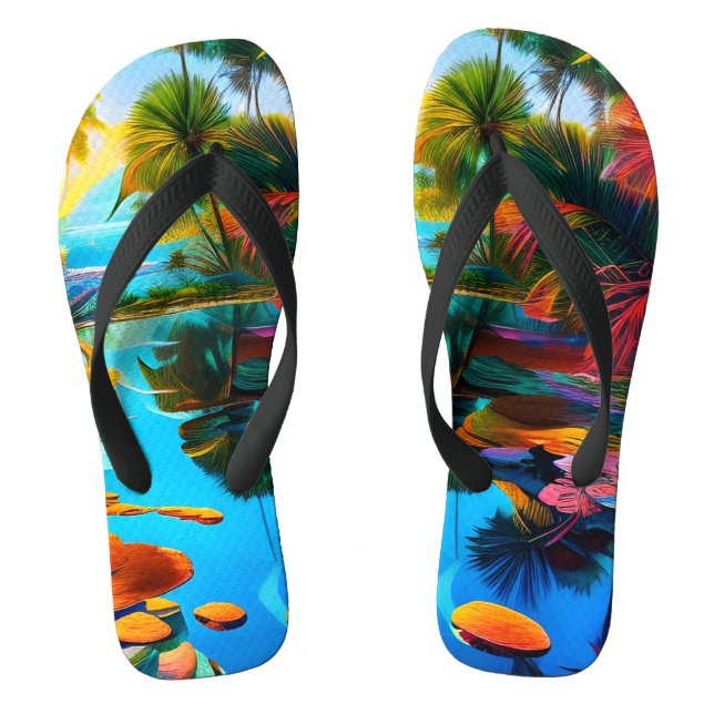 Tropical Paradise Thongs (Footbed)